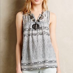 Akemi + Kin Gray Morning Glory Paisley Tank Sz XS